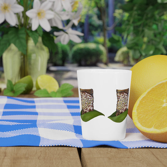Arabic Calligraphy Shot Glass — Decorative Script Design