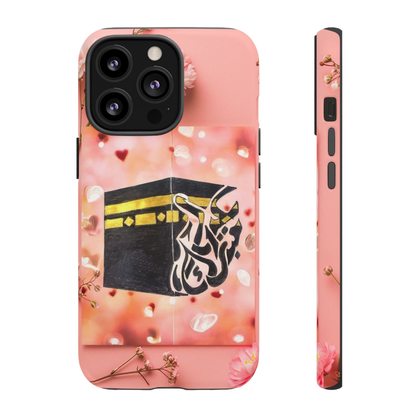 Kaaba Floral Phone Case – Pink Islamic Shrine Design