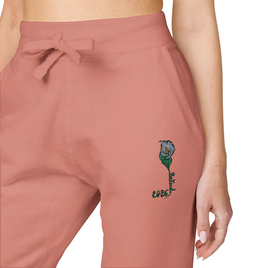 Embroidered Unisex Fleece Sweatpants - Cozy Comfort for Relaxed Days