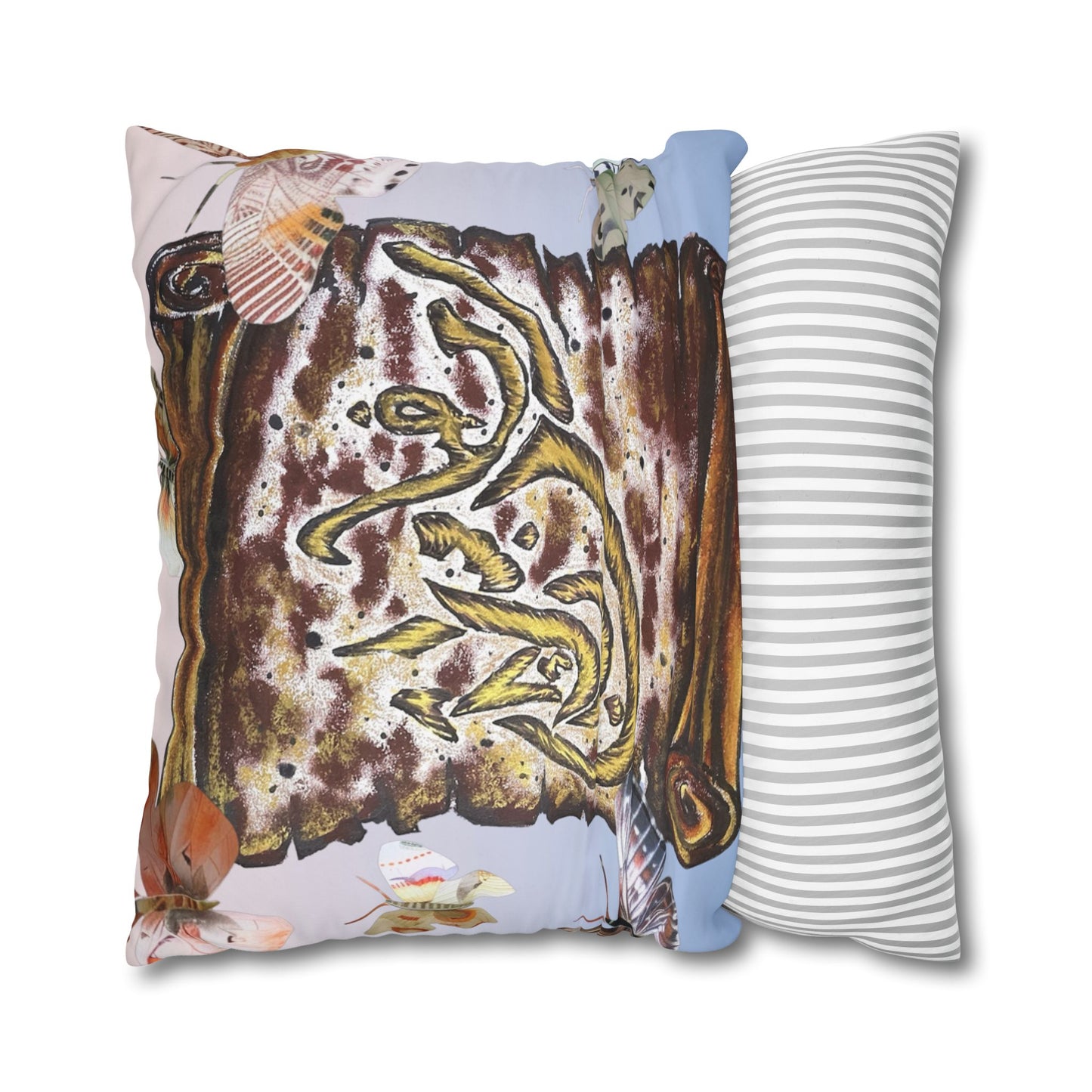 Arabic Calligraphy Scroll Decorative Pillow - Square Canvas Pillowcase