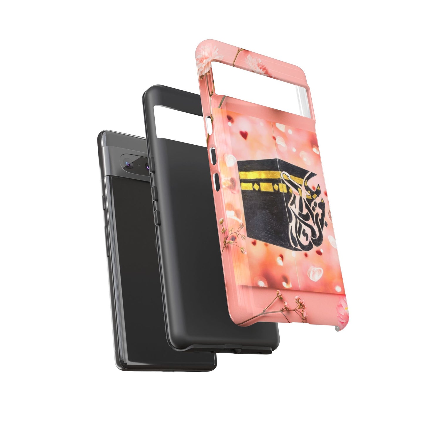 Kaaba Floral Phone Case – Pink Islamic Shrine Design