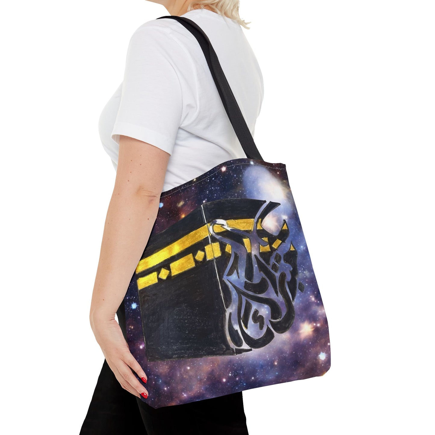 Kaaba Galaxy Tote Bag — Islamic Pilgrimage Hajj Umrah Canvas Tote