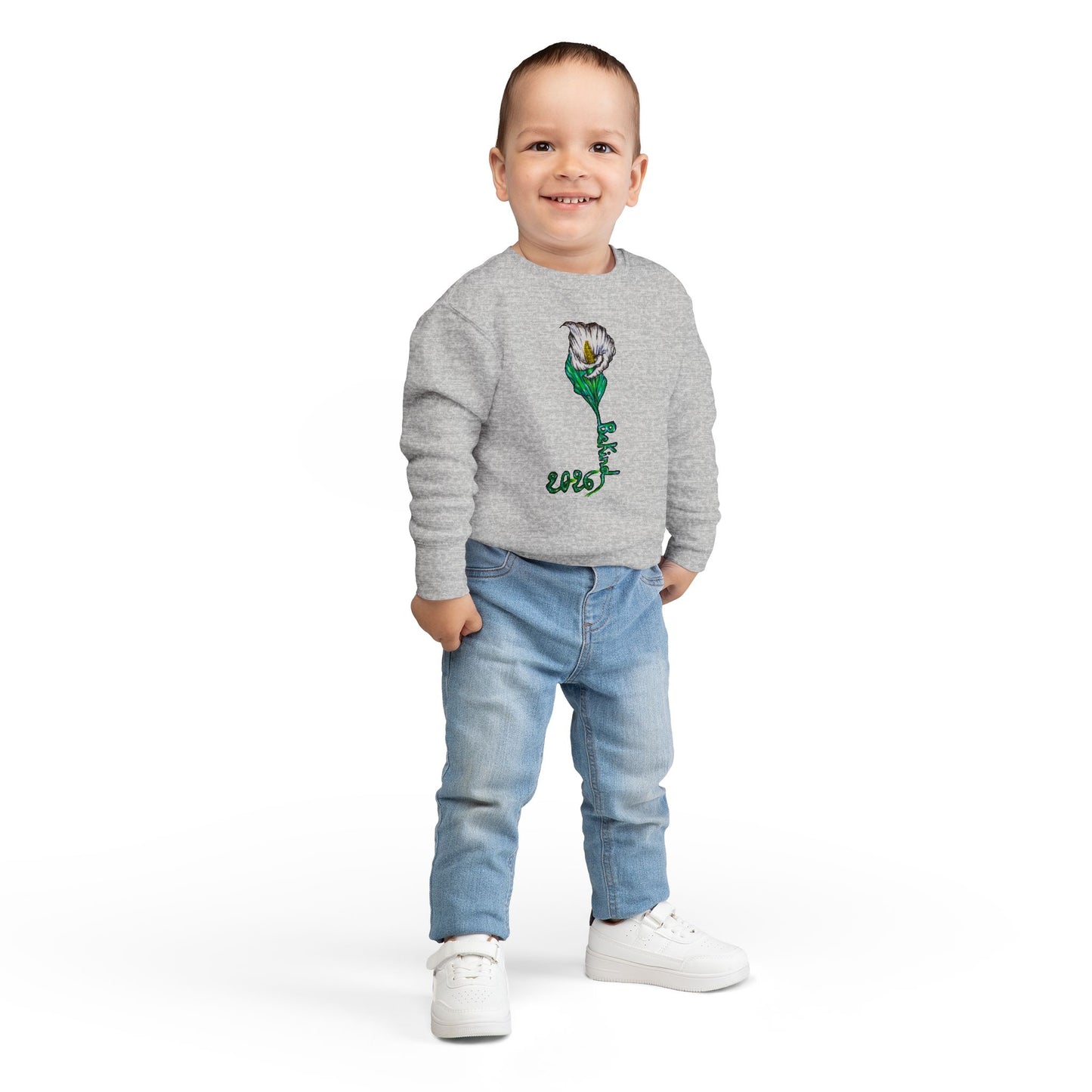 Floral Toddler Sweatshirt - Playful and Cozy Unisex Design