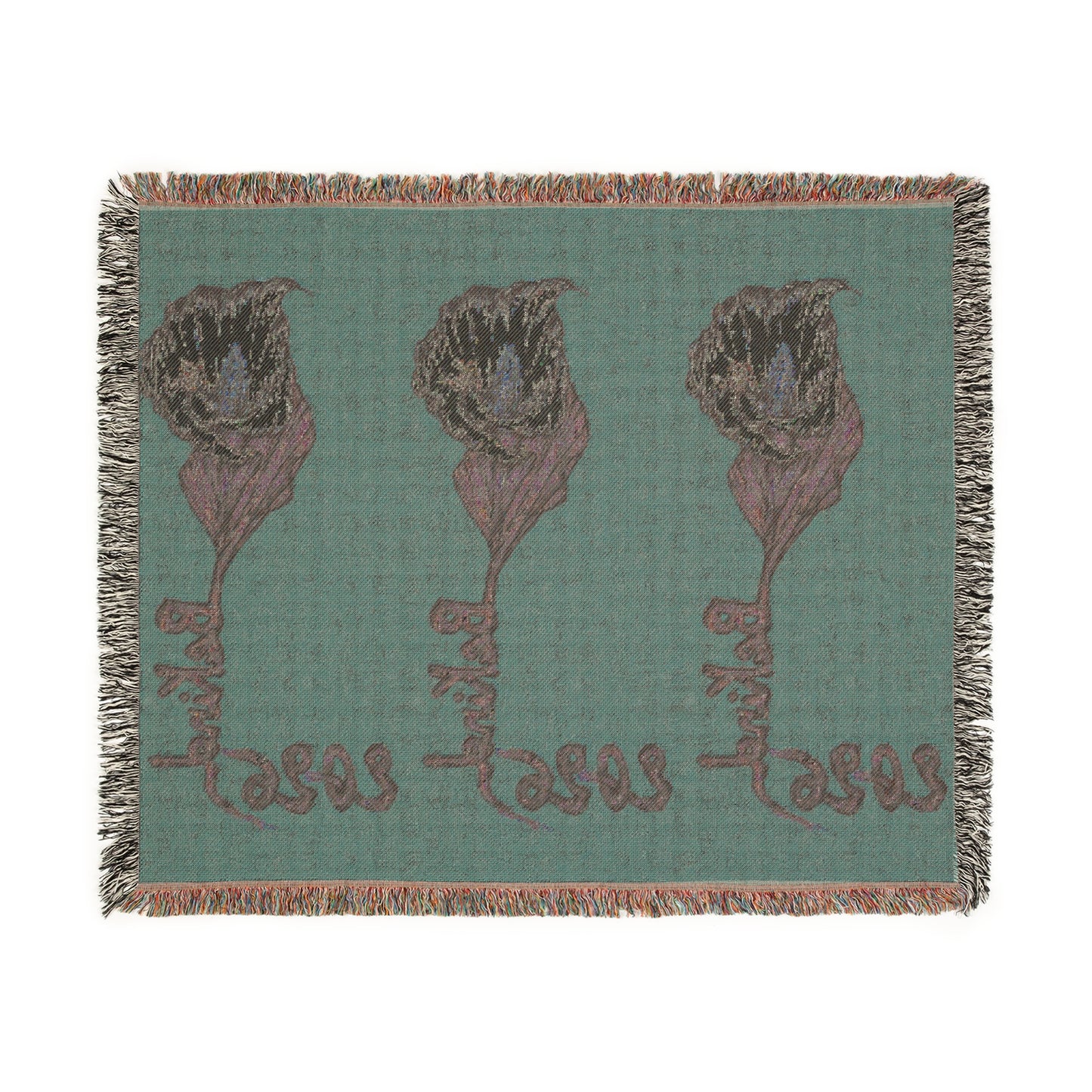 Artistic Floral Woven Blanket - Cozy Home Decor for All Occasions