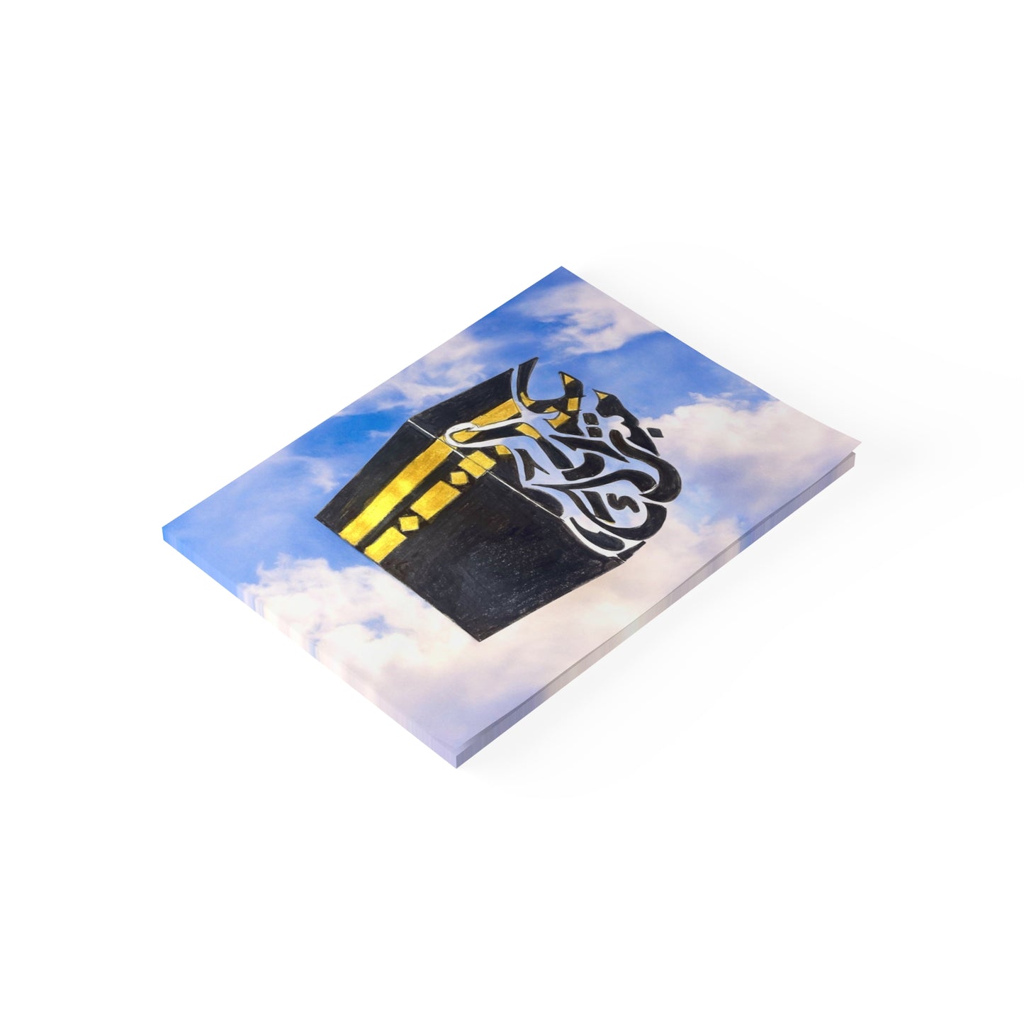 Post-it Note Pad — Kaaba Cloud Design with Arabic Calligraphy