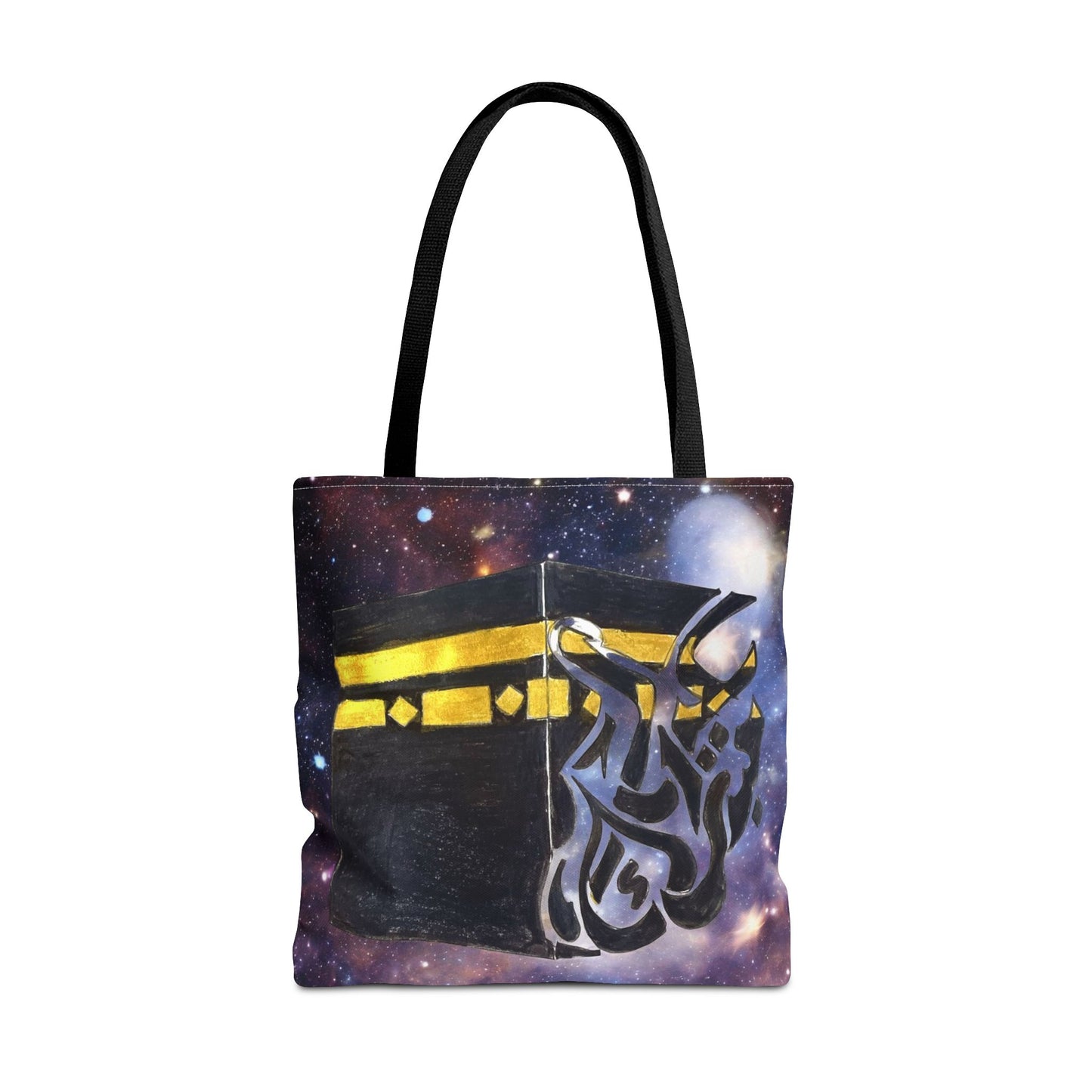 Kaaba Galaxy Tote Bag — Islamic Pilgrimage Hajj Umrah Canvas Tote