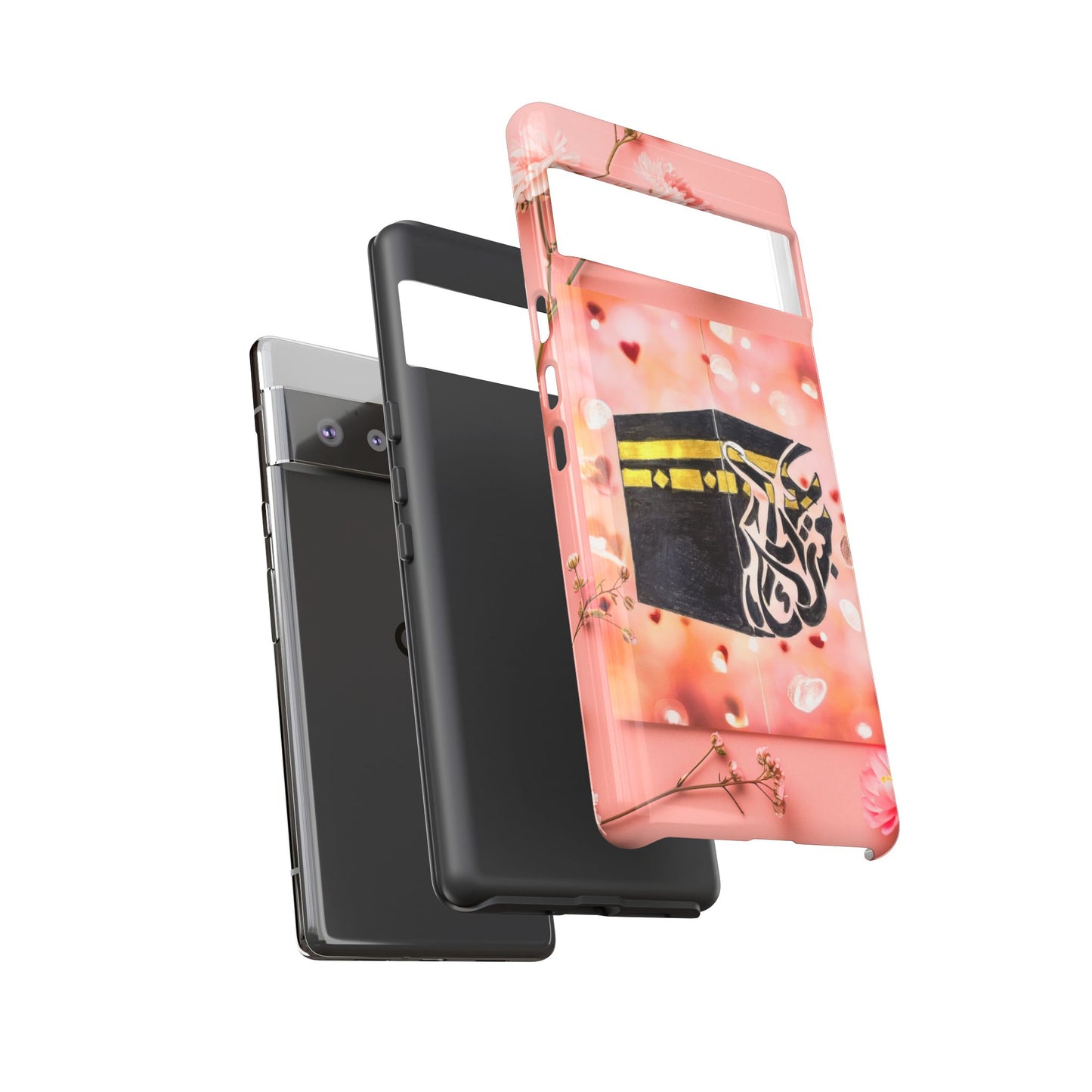 Kaaba Floral Phone Case – Pink Islamic Shrine Design