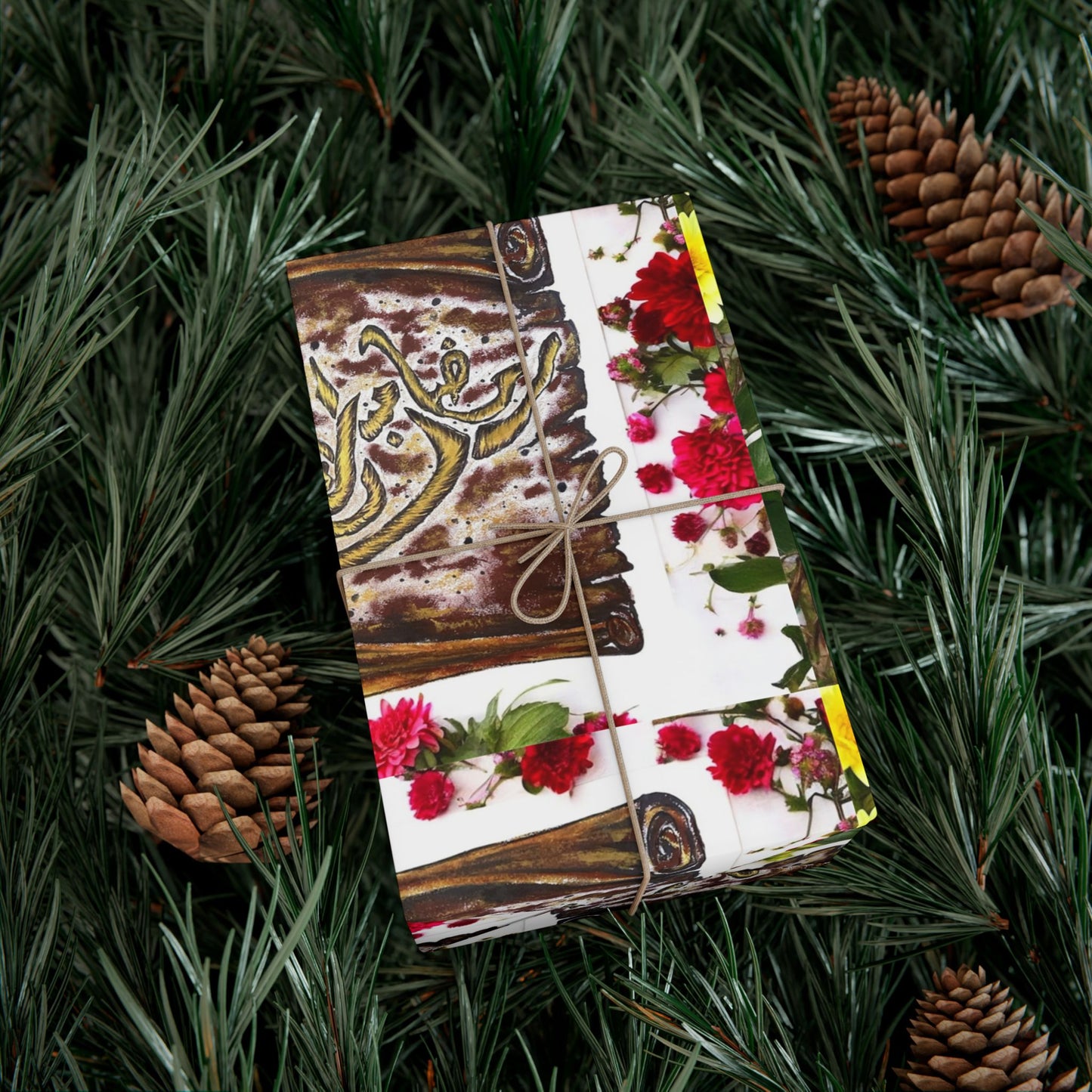 Wrapping Paper — Floral & Vintage Tile Design Gift Wrap