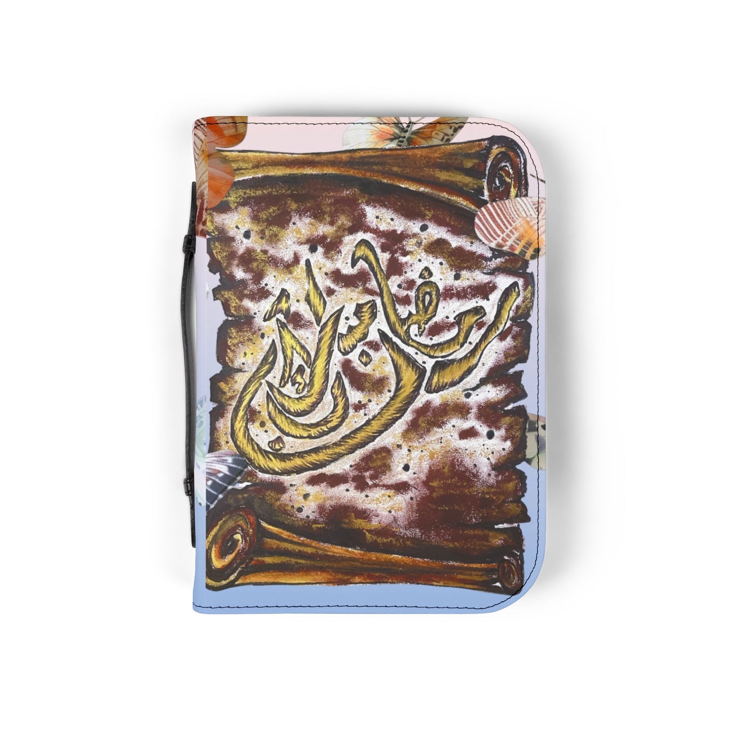 Bible Cover — Floral Scroll Design Zippered Bible Case