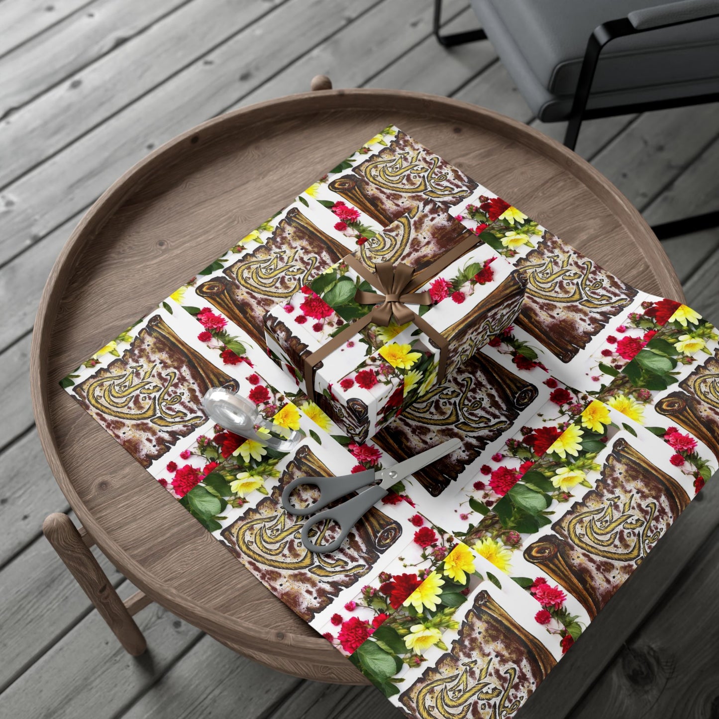 Wrapping Paper — Floral & Vintage Tile Design Gift Wrap