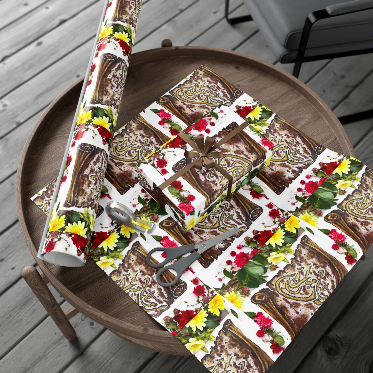 Wrapping Paper — Floral & Vintage Tile Design Gift Wrap