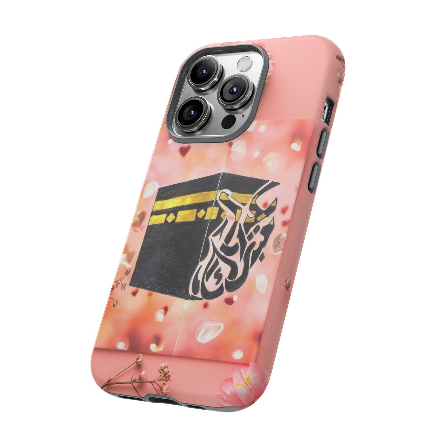 Kaaba Floral Phone Case – Pink Islamic Shrine Design