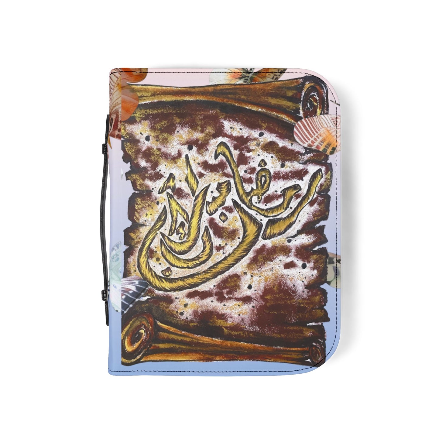 Bible Cover — Floral Scroll Design Zippered Bible Case