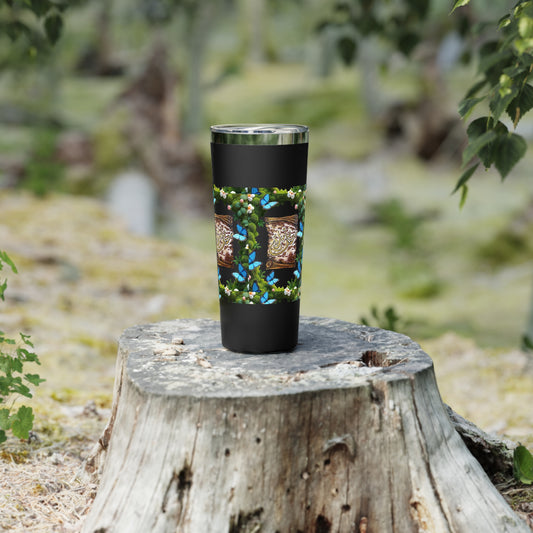 Insulated 22oz Tumbler — Floral Copper Mug Design