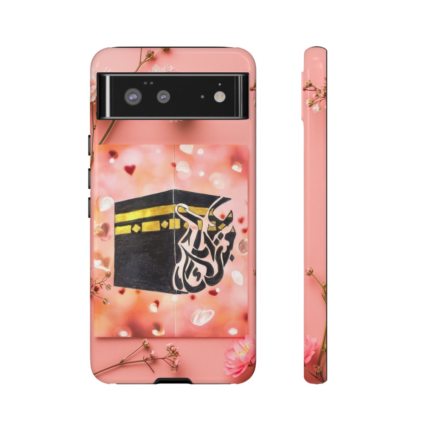 Kaaba Floral Phone Case – Pink Islamic Shrine Design