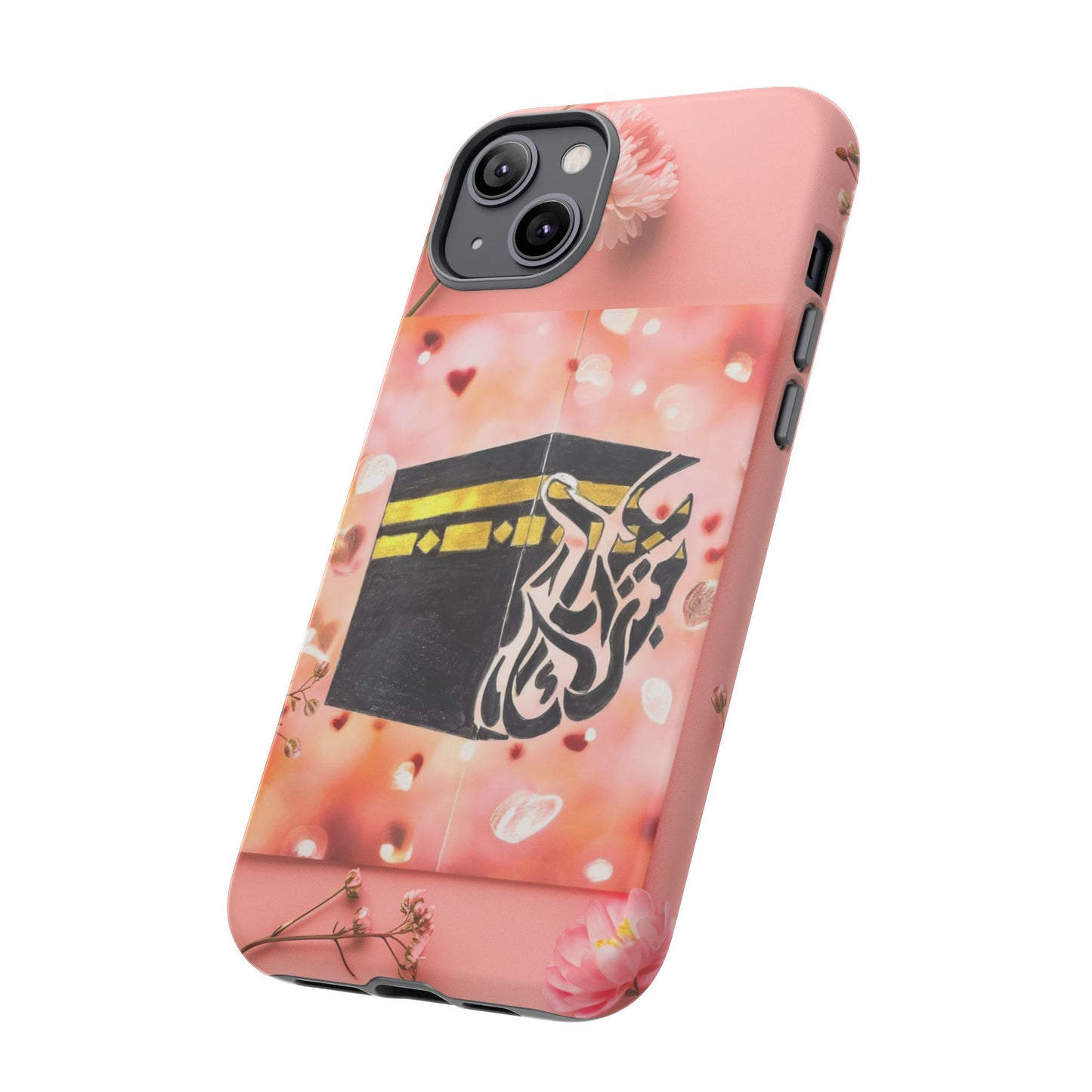 Kaaba Floral Phone Case – Pink Islamic Shrine Design