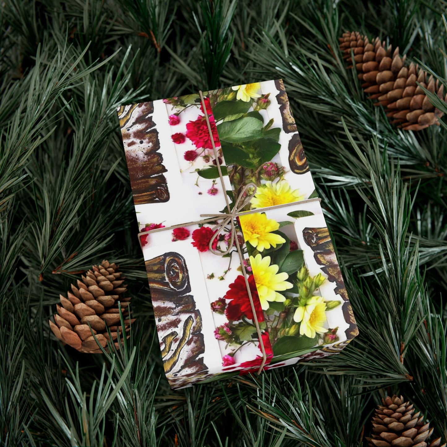 Wrapping Paper — Floral & Vintage Tile Design Gift Wrap