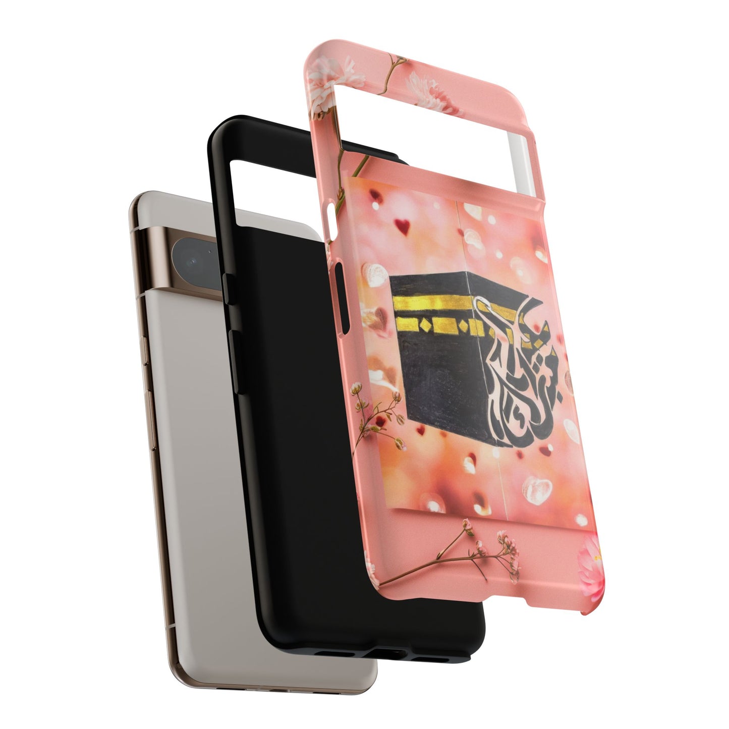 Kaaba Floral Phone Case – Pink Islamic Shrine Design