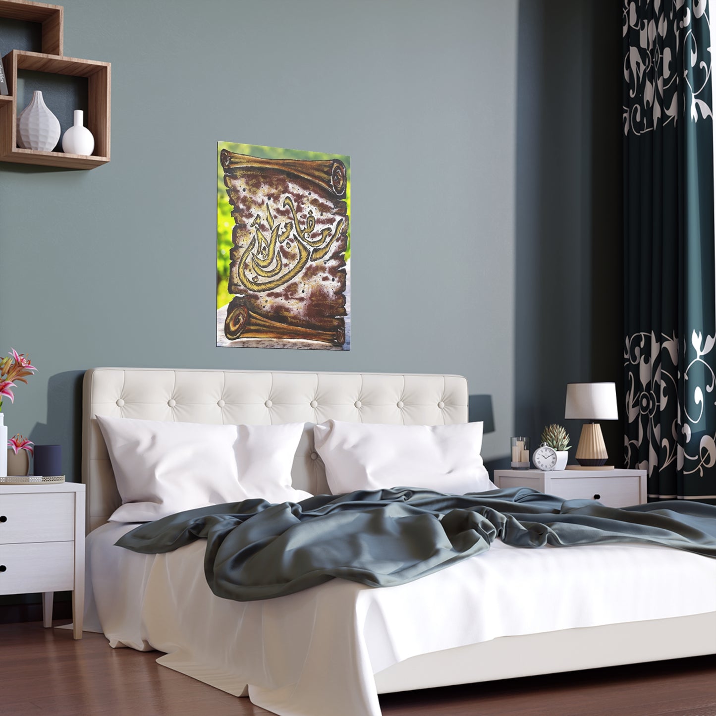 Silk Poster — Arabic Calligraphy Scroll Art (Indoor/Outdoor)