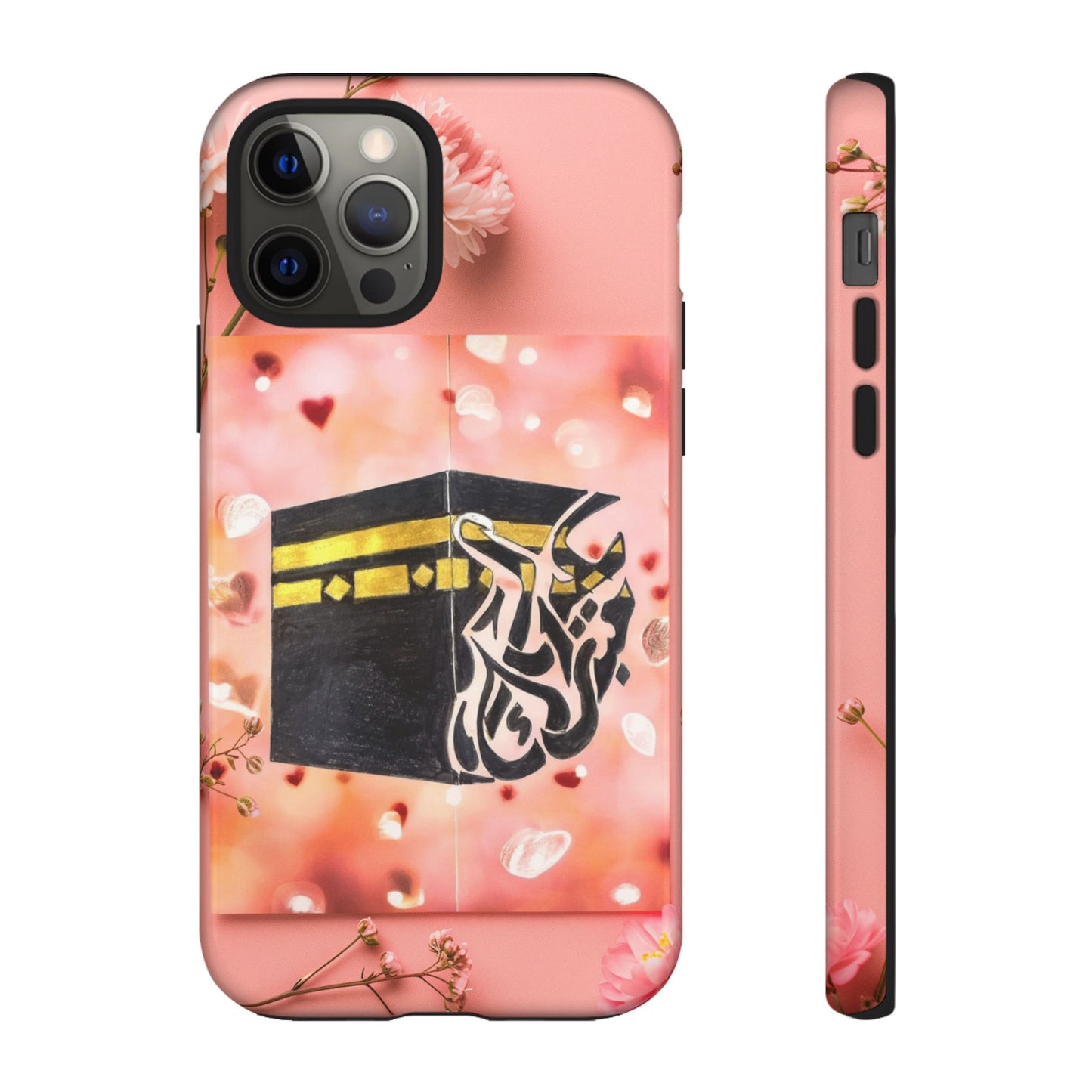 Kaaba Floral Phone Case – Pink Islamic Shrine Design