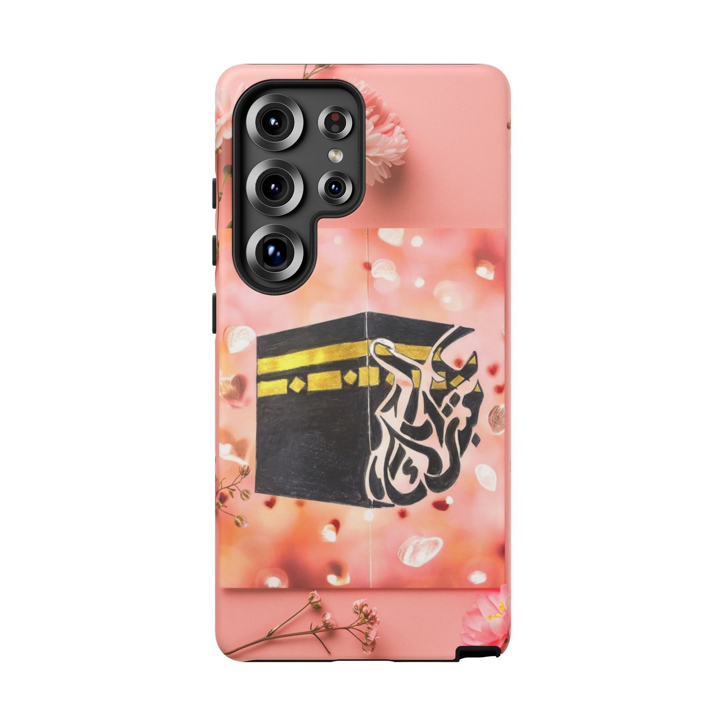 Kaaba Floral Phone Case – Pink Islamic Shrine Design