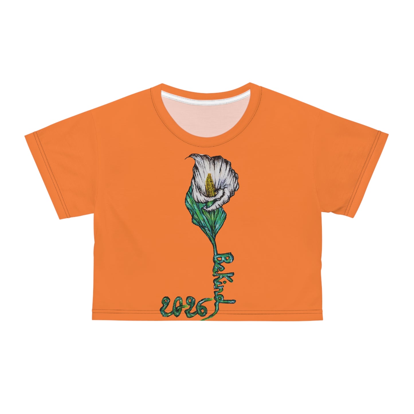Floral Crop Tee for Creative Souls