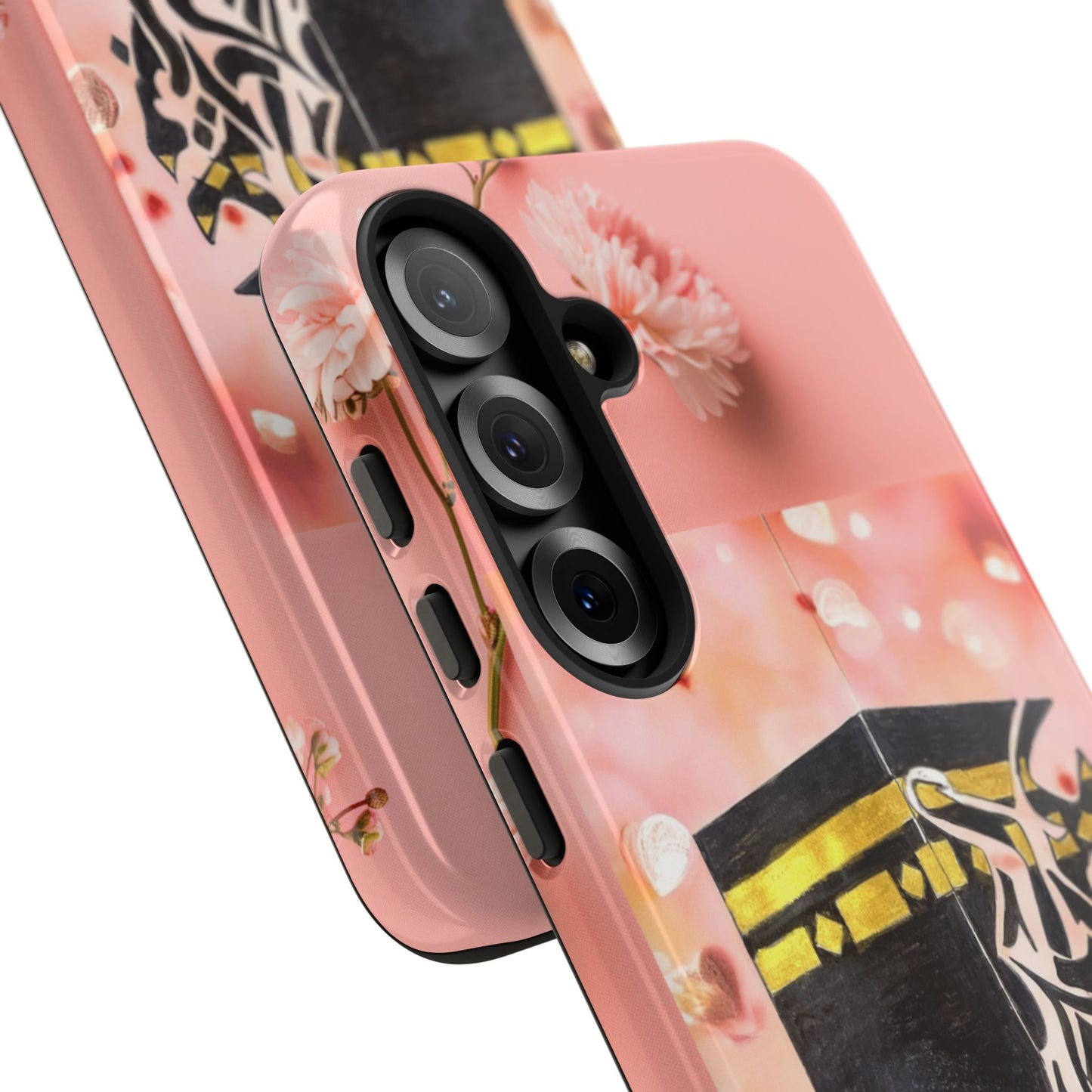 Kaaba Floral Phone Case – Pink Islamic Shrine Design