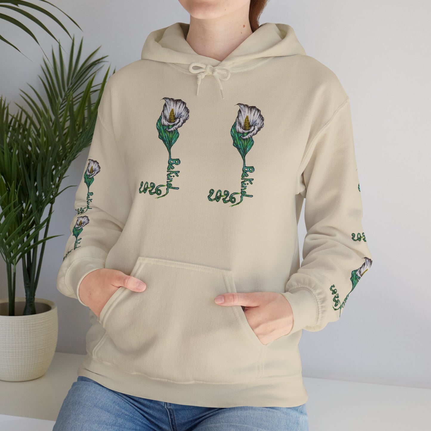 Botanical Rose Hoodie - Unisex Heavy Blend™ Sweatshirt