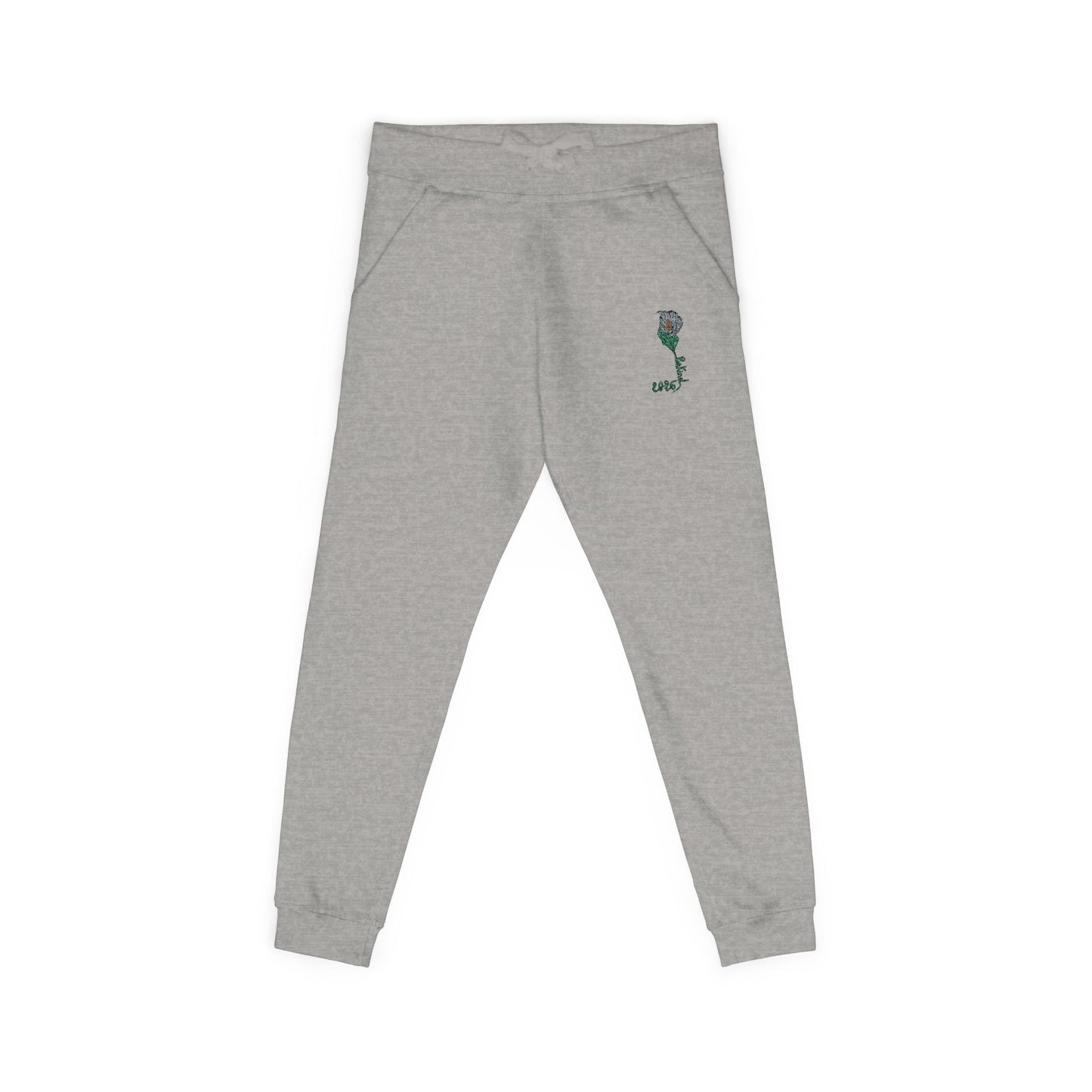 Embroidered Unisex Fleece Sweatpants - Cozy Comfort for Relaxed Days