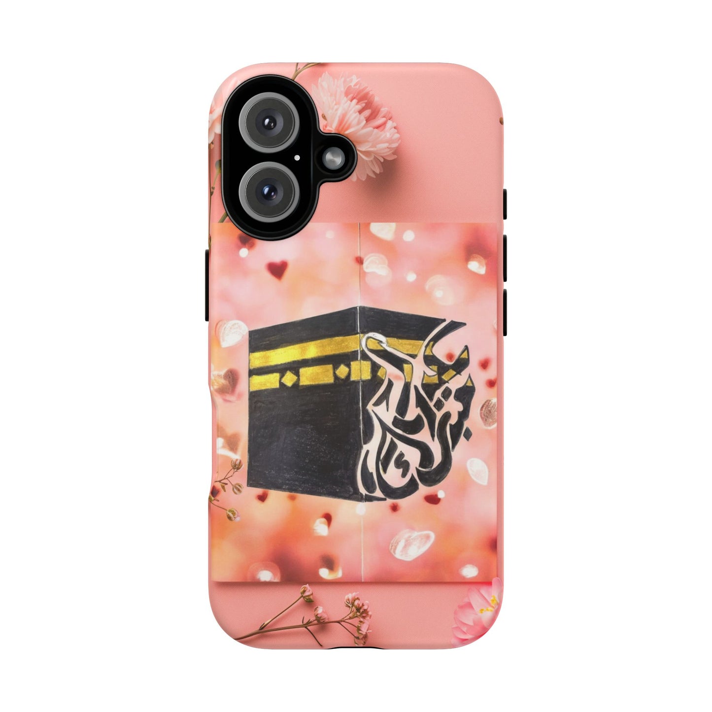 Kaaba Floral Phone Case – Pink Islamic Shrine Design