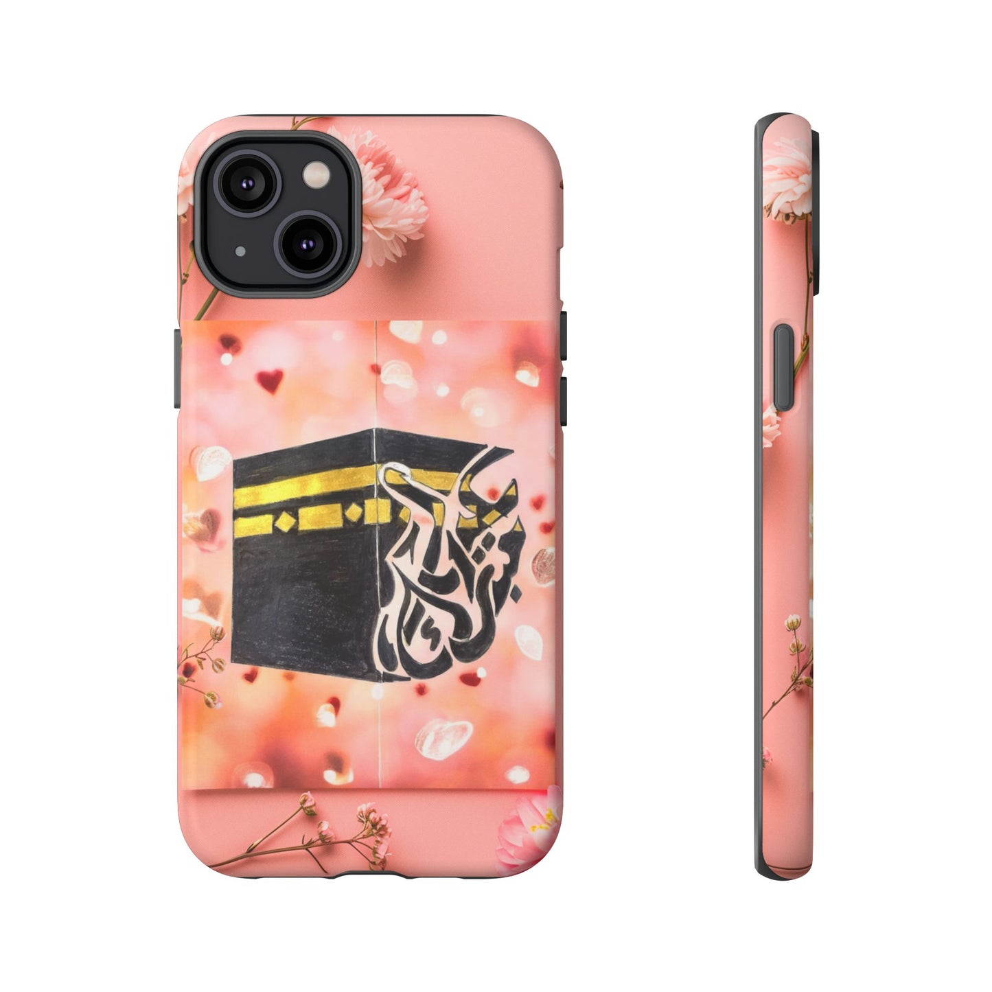 Kaaba Floral Phone Case – Pink Islamic Shrine Design