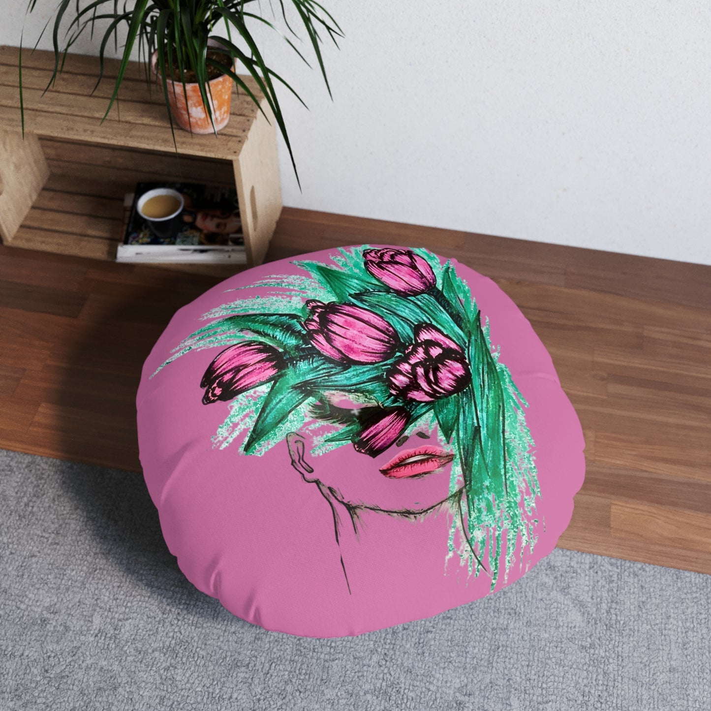 Tufted Floor Pillow, Round