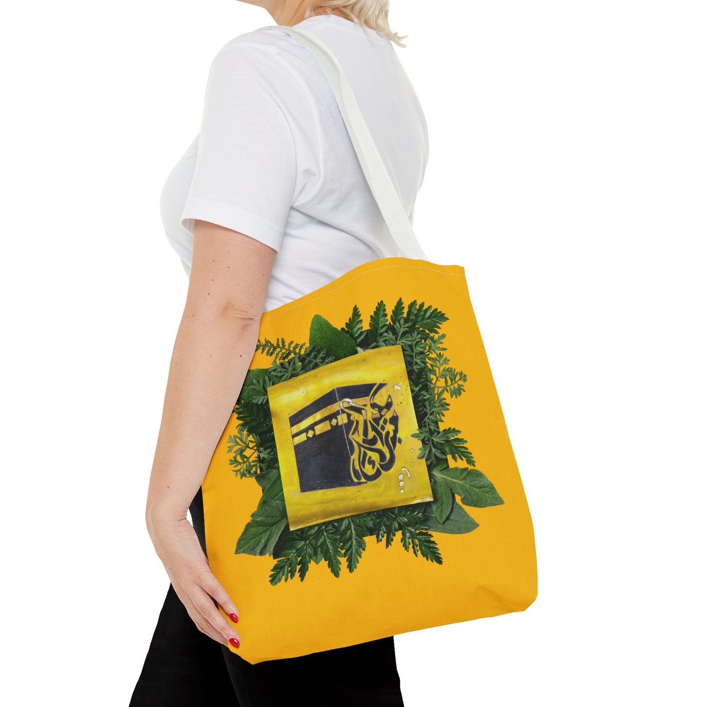 Kaaba Floral Tote Bag – Islamic Pilgrimage Hajj Umrah Gift