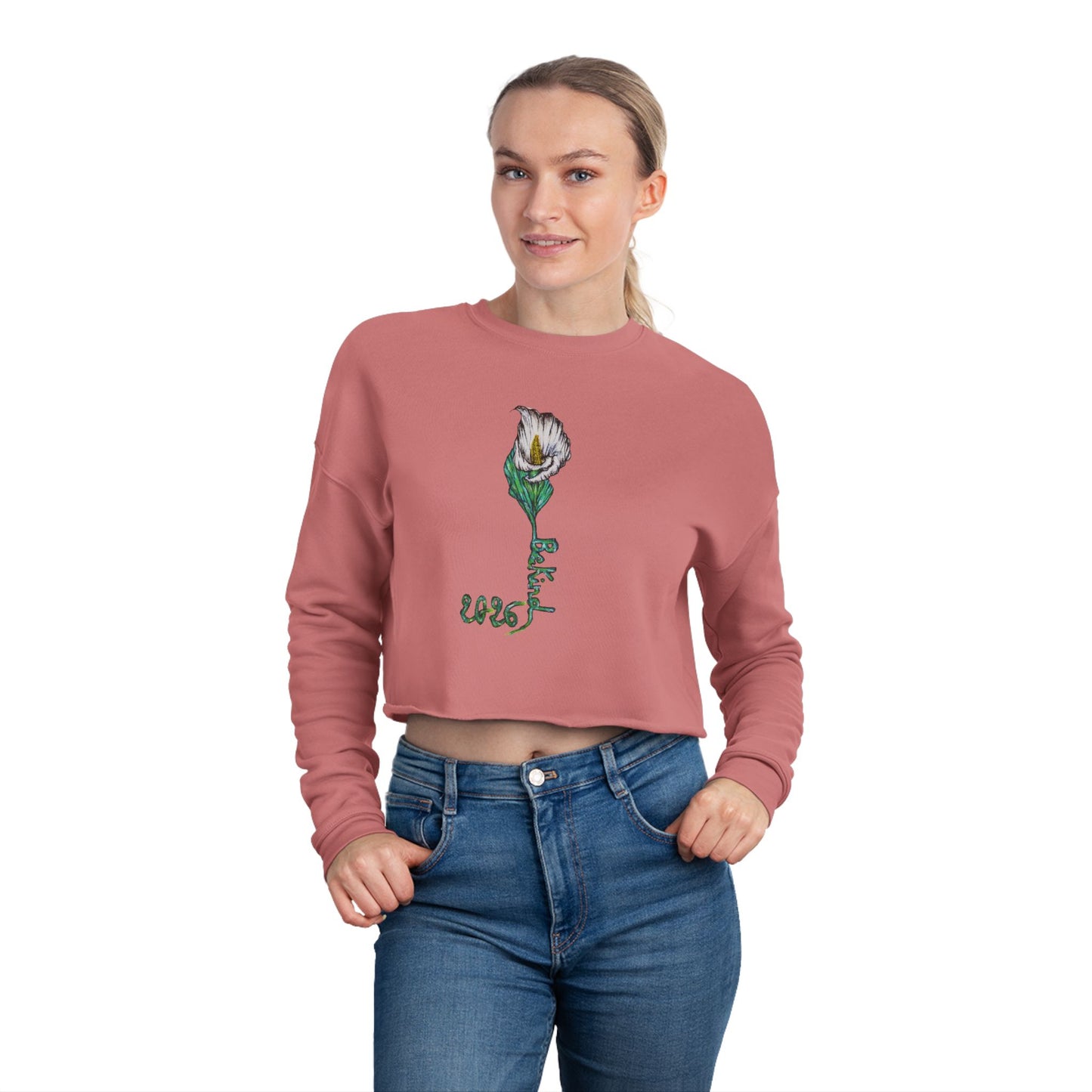 Floral Women's Cropped Sweatshirt - Stylish and Comfortable