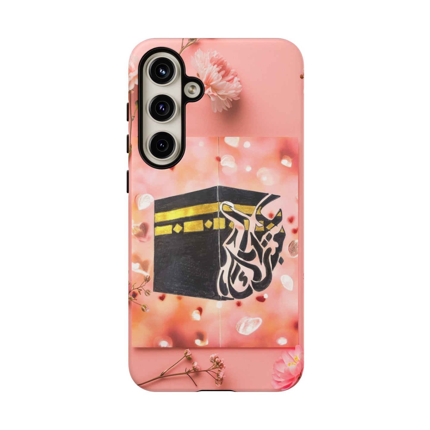 Kaaba Floral Phone Case – Pink Islamic Shrine Design