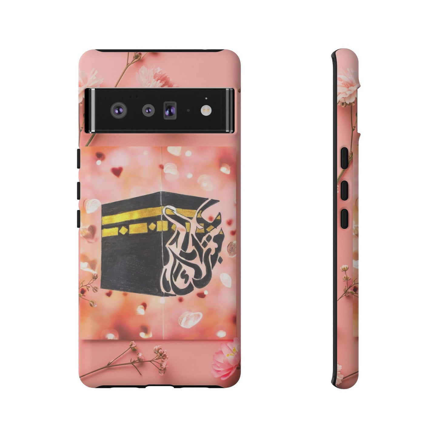 Kaaba Floral Phone Case – Pink Islamic Shrine Design