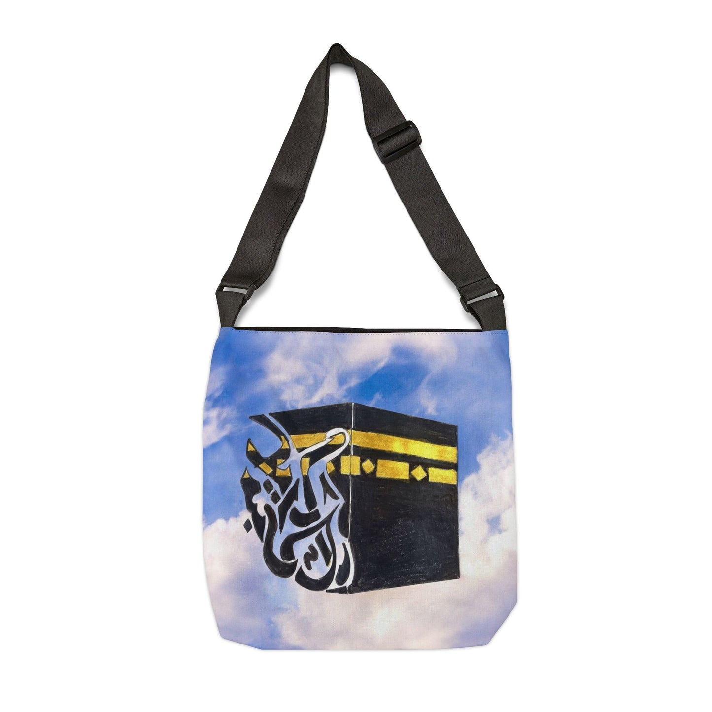 Kaaba Cloud Print Adjustable Tote Bag – Islamic Pilgrimage Hajj Umrah Gift