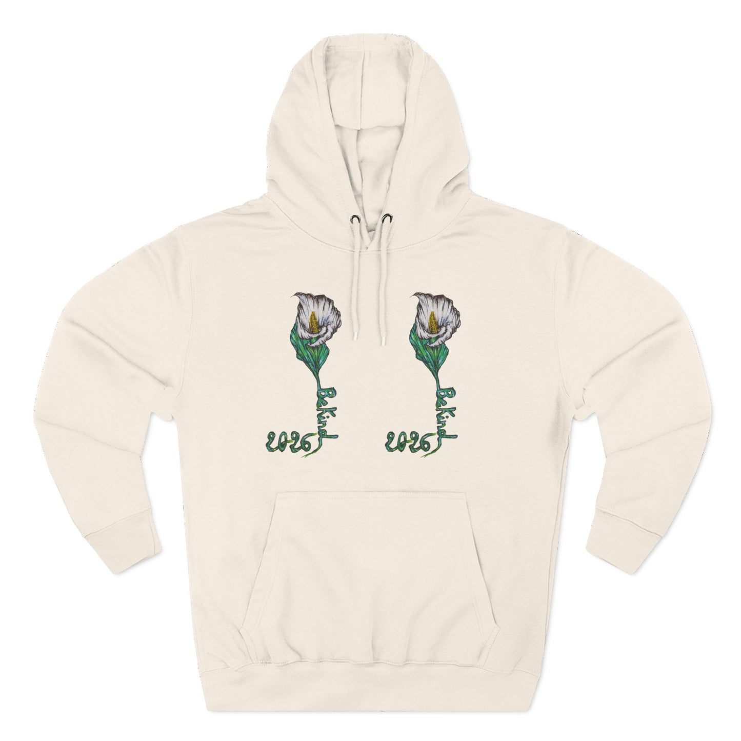 Floral Fleece Hoodie with Inspirational Quote