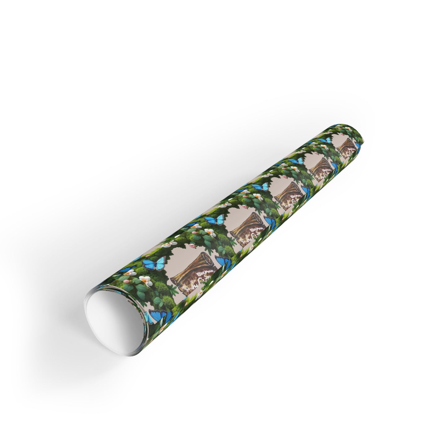 Cottage Garden Gift Wrap Roll — Floral House Pattern Gift Wrapping Paper