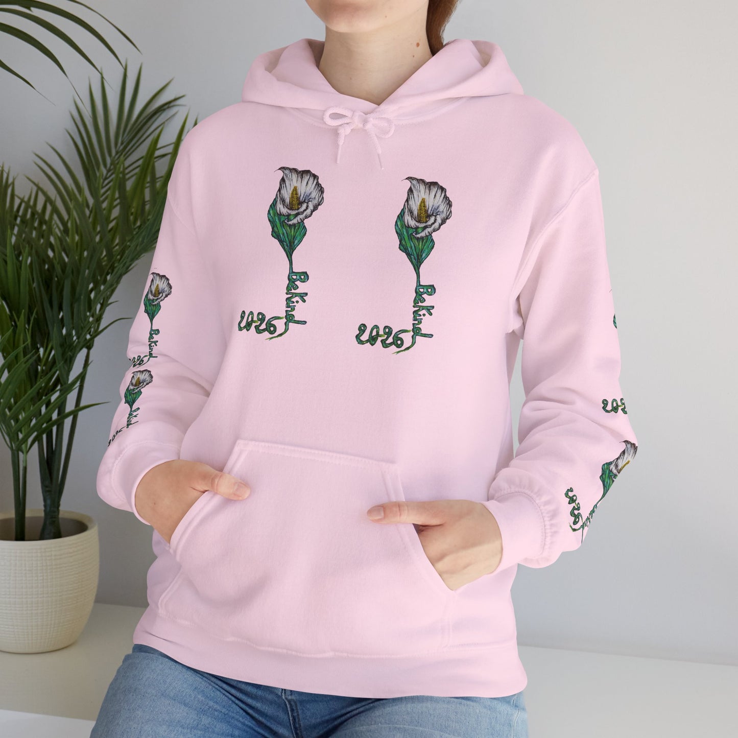 Botanical Rose Hoodie - Unisex Heavy Blend™ Sweatshirt