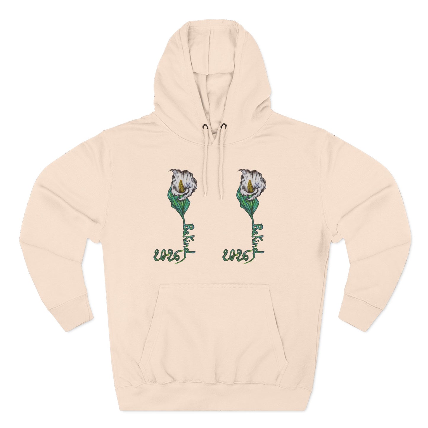 Floral Fleece Hoodie with Inspirational Quote