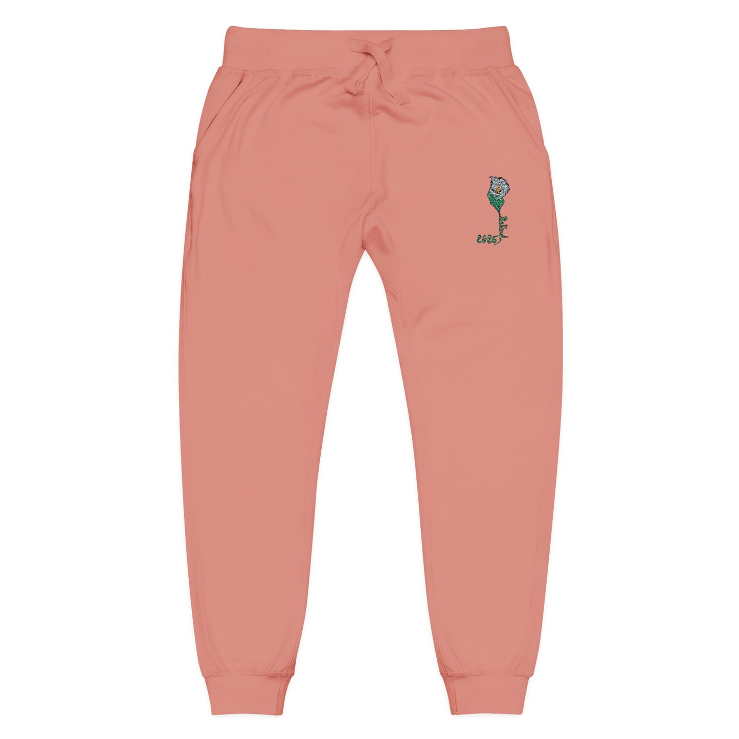Embroidered Unisex Fleece Sweatpants - Cozy Comfort for Relaxed Days