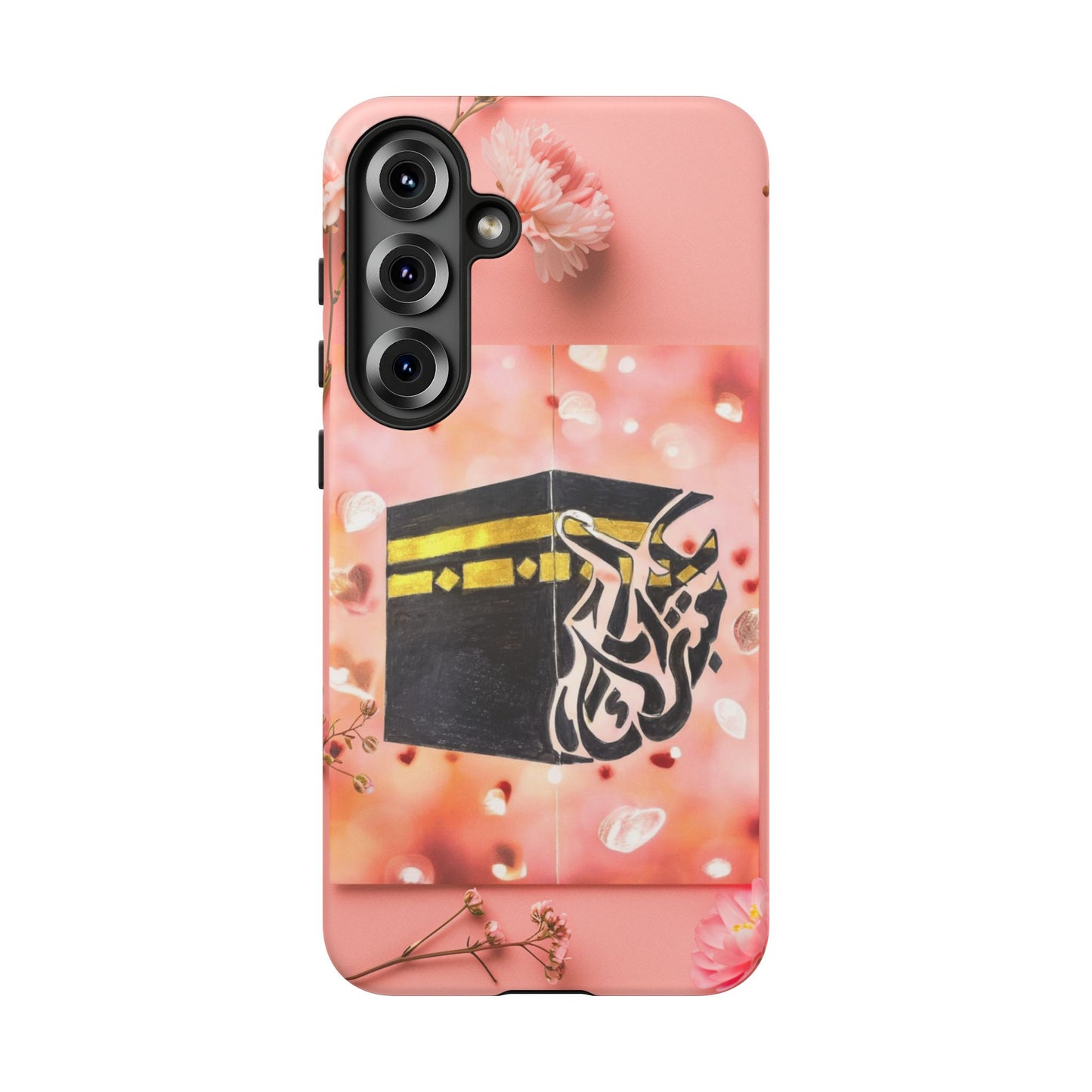 Kaaba Floral Phone Case – Pink Islamic Shrine Design