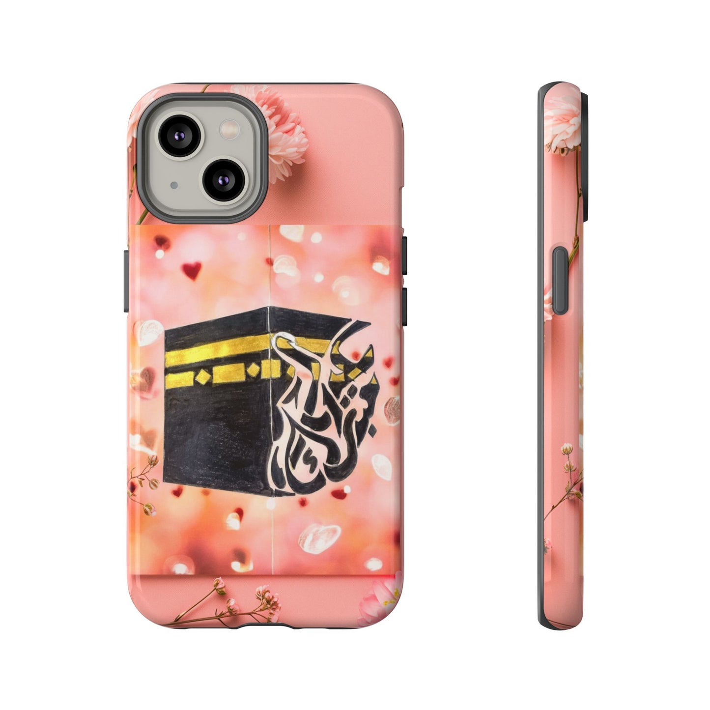Kaaba Floral Phone Case – Pink Islamic Shrine Design