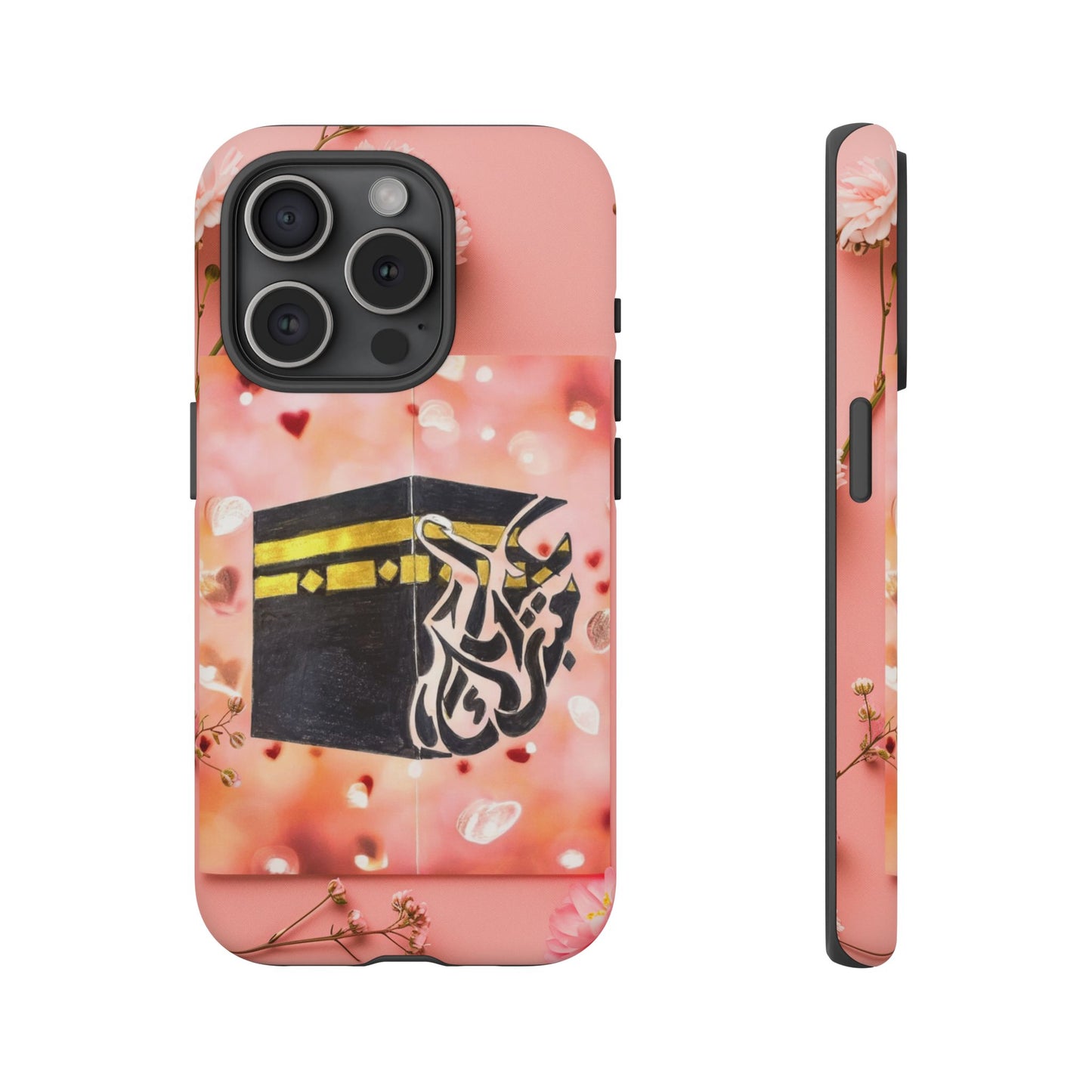 Kaaba Floral Phone Case – Pink Islamic Shrine Design