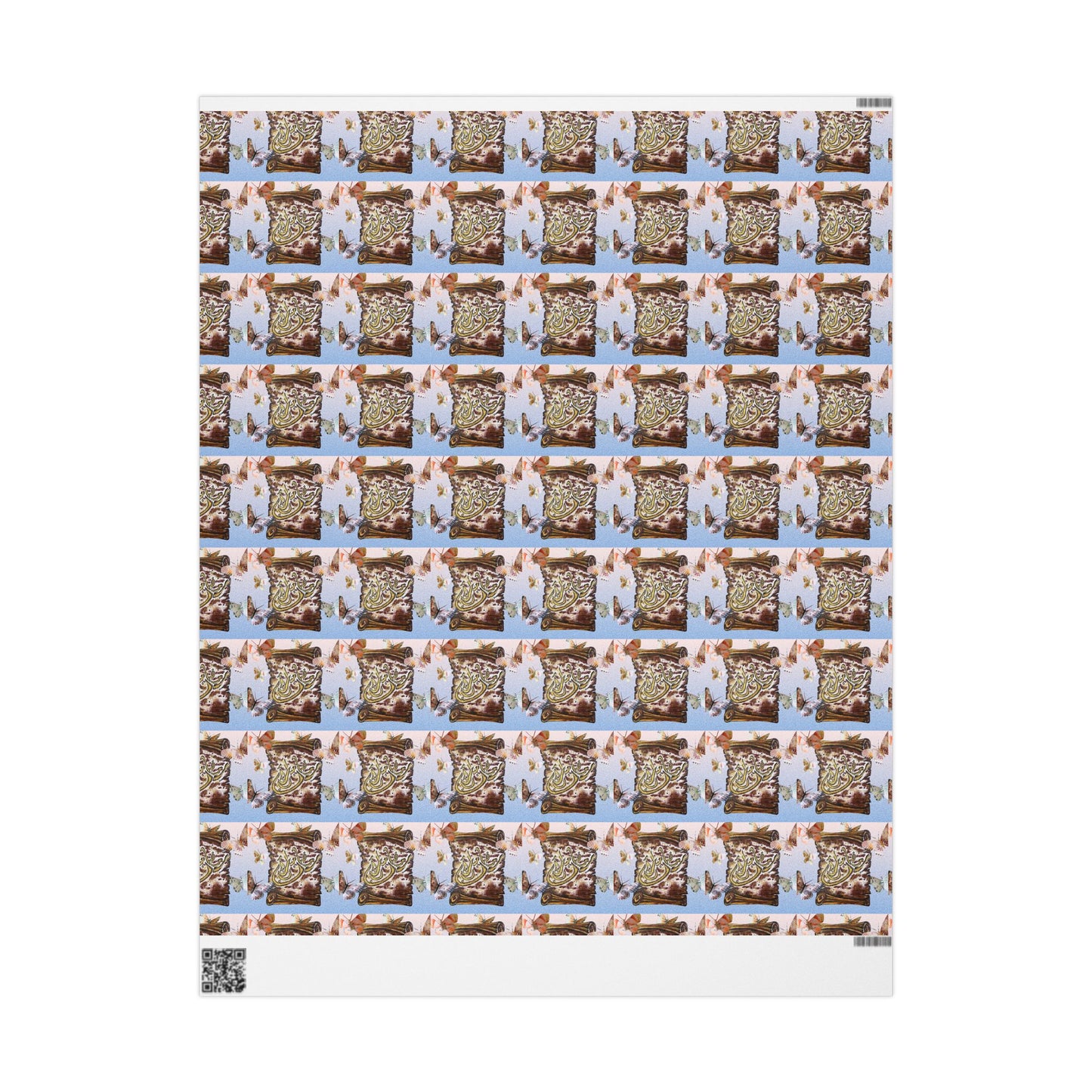 Wrapping Paper Roll — Cute Brown Tabby Cat Pattern Gift Wrap (Pet Lover Holiday & Birthday)
