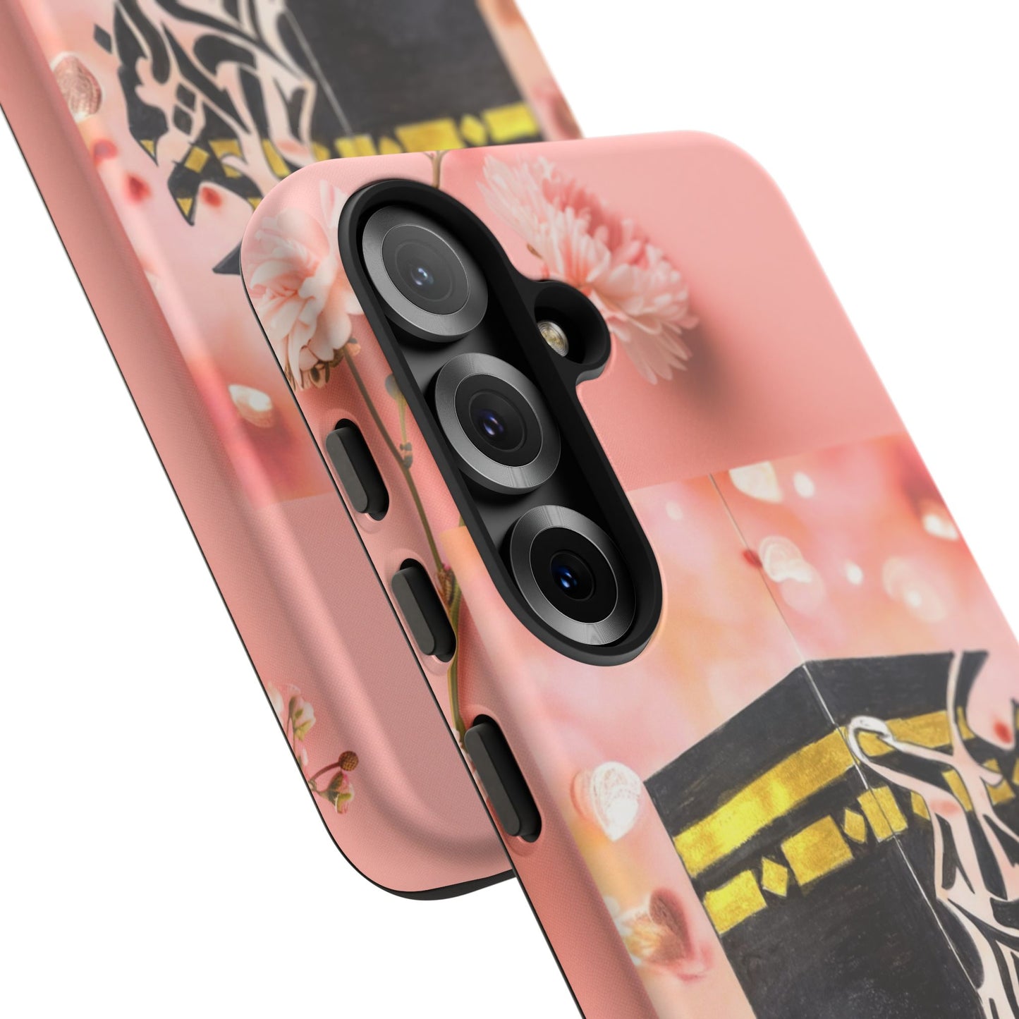 Kaaba Floral Phone Case – Pink Islamic Shrine Design