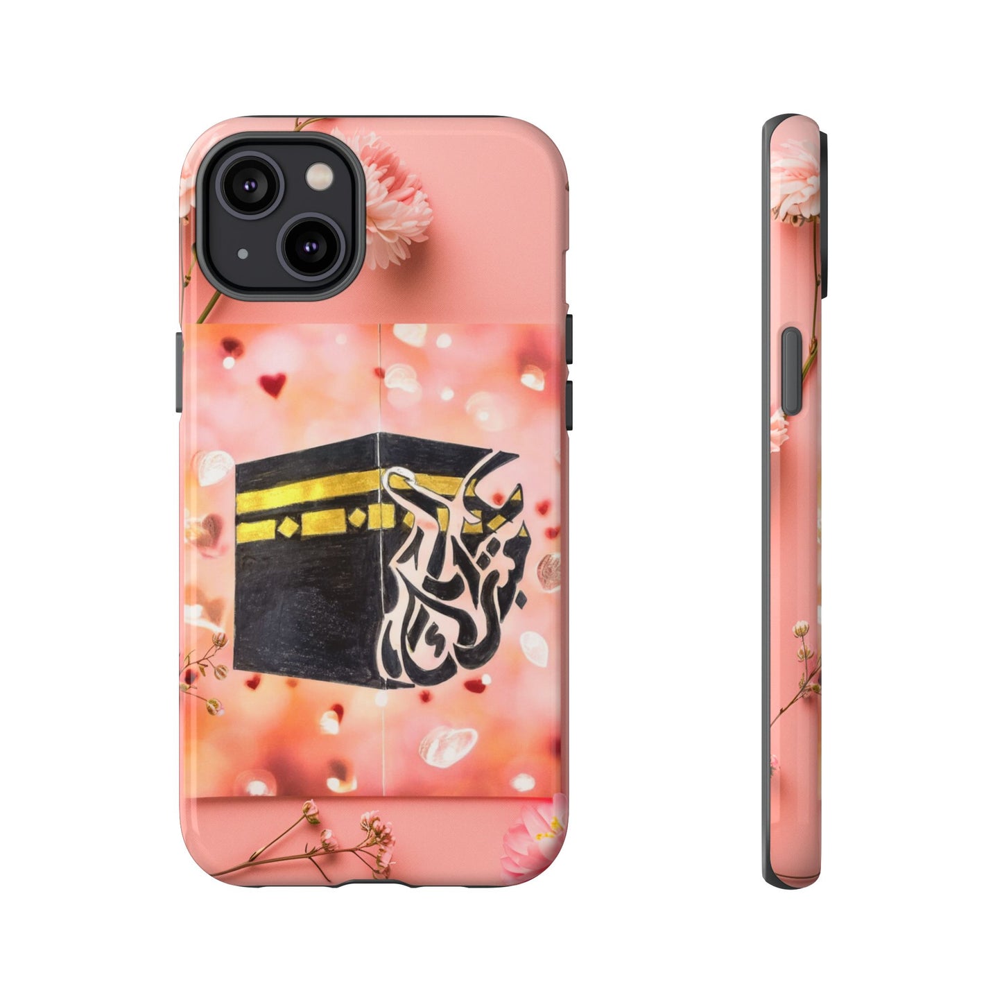 Kaaba Floral Phone Case – Pink Islamic Shrine Design