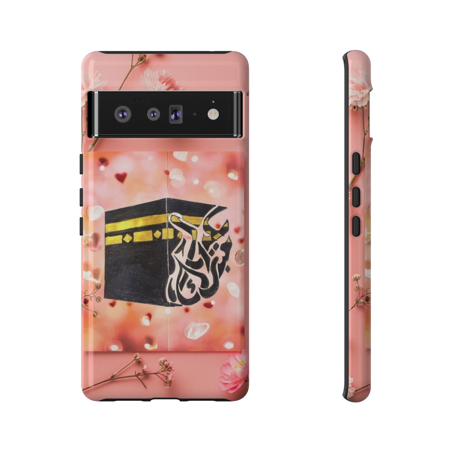 Kaaba Floral Phone Case – Pink Islamic Shrine Design