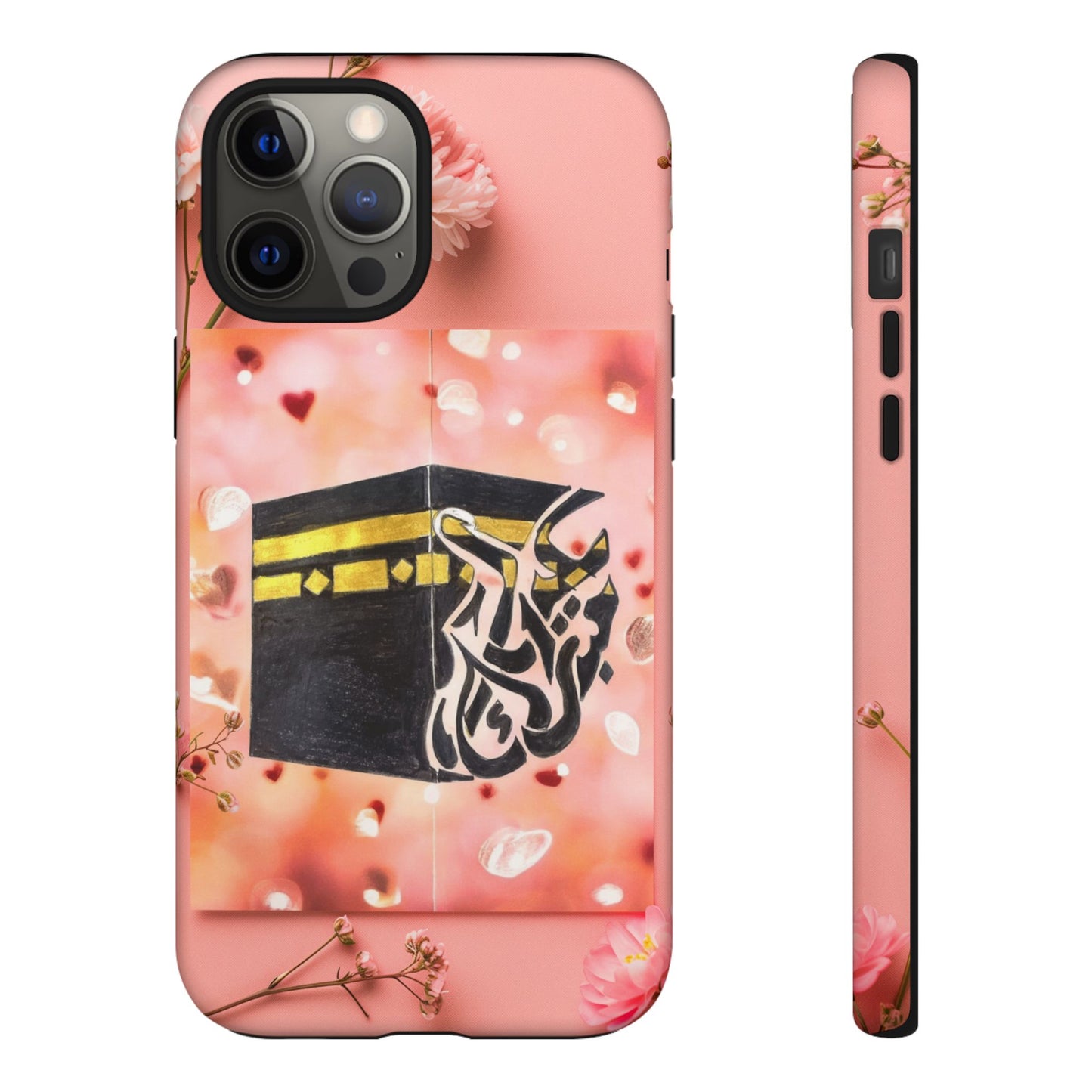 Kaaba Floral Phone Case – Pink Islamic Shrine Design